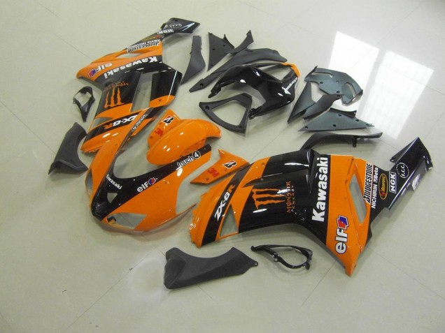 Kawasaki ZX6R 07-08 Motorrad Verkleidungen - Orange Monster Kawasaki ZX6R 07-08 Motorrad Verkleidungen - Orange Monster