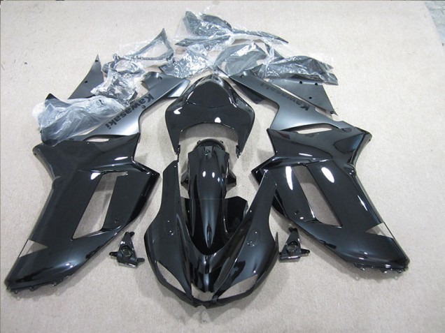 Kawasaki ZX6R 07-08 Motorrad Verkleidungen - Schwarz Silber Kawasaki ZX6R 07-08 Motorrad Verkleidungen - Schwarz Silber