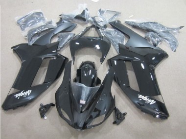 Kawasaki ZX6R 07-08 Motorrad Verkleidungen - Schwarz Weiß