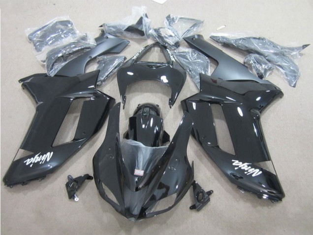 Kawasaki ZX6R 07-08 Motorrad Verkleidungen - Schwarz Weiß Kawasaki ZX6R 07-08 Motorrad Verkleidungen - Schwarz Weiß