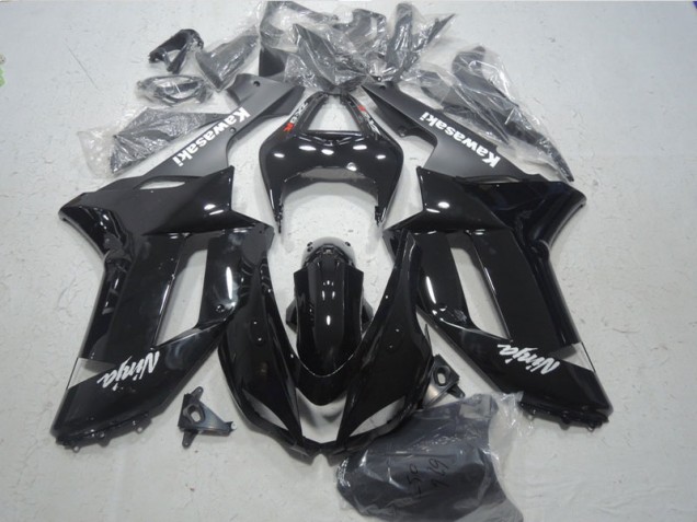 Kawasaki ZX6R 07-08 Motorrad Verkleidungen - Schwarz Weißer Ninja Kawasaki ZX6R 07-08 Motorrad Verkleidungen - Schwarz Weißer Ninja