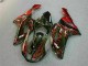 Kawasaki ZX6R 07-08 Motorrad Verkleidungen - Schwarz rote Flamme Kawasaki ZX6R 07-08 Motorrad Verkleidungen - Schwarz rote Flamme