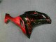 Kawasaki ZX6R 07-08 Motorrad Verkleidungen - Schwarz rote Flamme Kawasaki ZX6R 07-08 Motorrad Verkleidungen - Schwarz rote Flamme