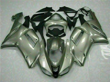 Kawasaki ZX6R 07-08 Motorrad Verkleidungen - Silber