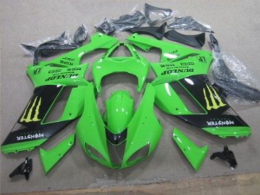 Kawasaki ZX6R 07-08 Motorrad Verkleidungen - Weiß Blau Ninja
