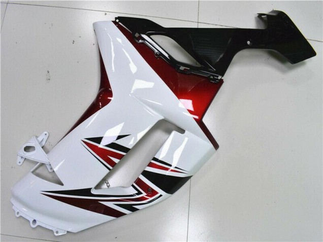 Kawasaki ZX6R 07-08 Motorrad Verkleidungen - Weiß Schwarz Rot Kawasaki ZX6R 07-08 Motorrad Verkleidungen - Weiß Schwarz Rot