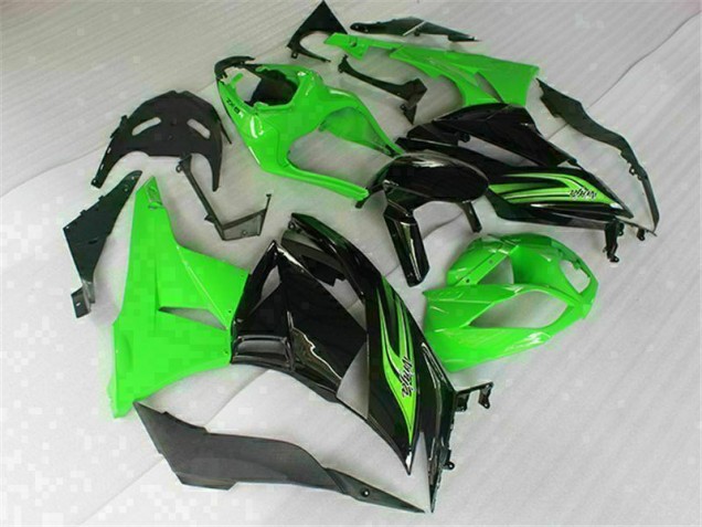Kawasaki ZX6R 09-12 Motorrad Verkleidung - Grün Schwarz Kawasaki ZX6R 09-12 Motorrad Verkleidung - Grün Schwarz