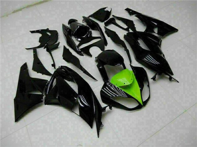 Kawasaki ZX6R 09-12 Motorrad Verkleidung - Schwarz Grün