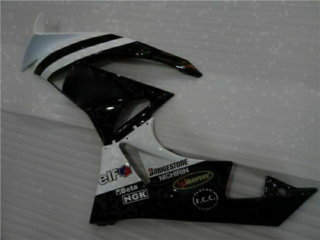 Kawasaki ZX6R 09-12 Motorrad Verkleidung - Schwarz Weiß 3M Touch4 Kawasaki ZX6R 09-12 Motorrad Verkleidung - Schwarz Weiß 3M Touch4