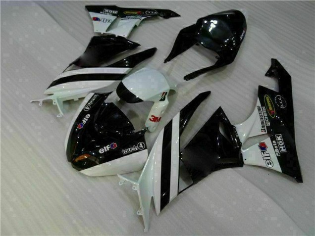 Kawasaki ZX6R 09-12 Motorrad Verkleidung - Schwarz Weiß 3M Touch4 Kawasaki ZX6R 09-12 Motorrad Verkleidung - Schwarz Weiß 3M Touch4