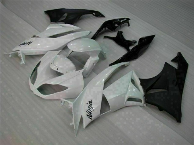 Kawasaki ZX6R 09-12 Motorrad Verkleidung - Weiß Schwarz Kawasaki ZX6R 09-12 Motorrad Verkleidung - Weiß Schwarz