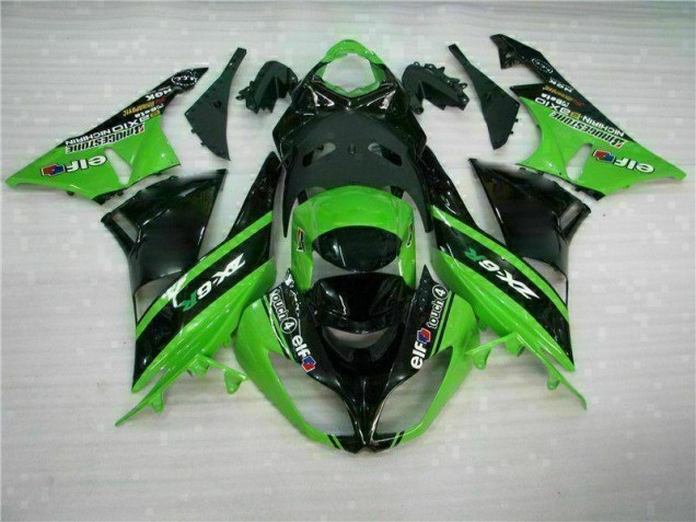 Kawasaki ZX6R 09-12 Motorrad Verkleidungen - Grün Schwarz Kawasaki ZX6R 09-12 Motorrad Verkleidungen - Grün Schwarz