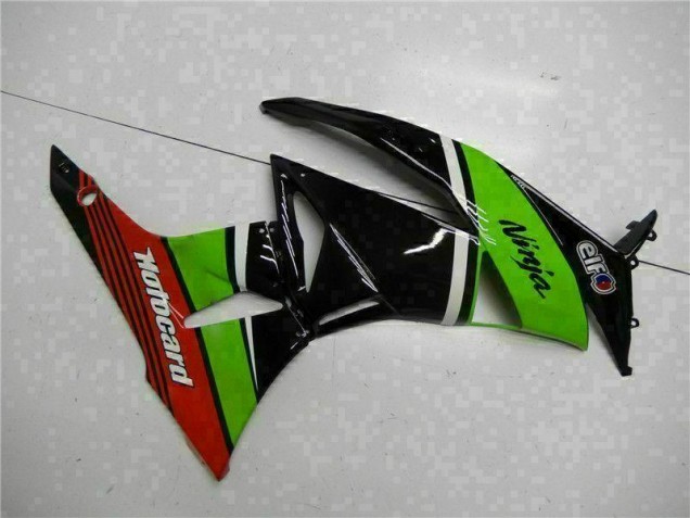 Kawasaki ZX6R 09-12 Motorrad Verkleidungen - Grün Schwarz Rot Kawasaki ZX6R 09-12 Motorrad Verkleidungen - Grün Schwarz Rot