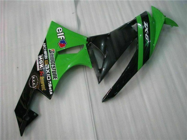 Kawasaki ZX6R 09-12 Motorrad Verkleidungen Komplett Sets - Schwarz Grün Kawasaki ZX6R 09-12 Motorrad Verkleidungen Komplett Sets - Schwarz Grün