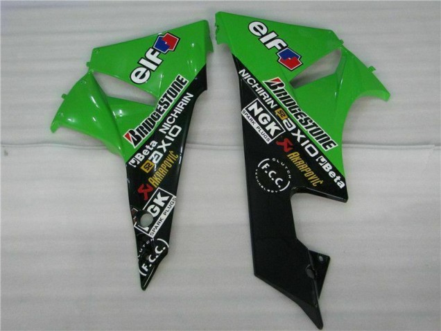 Kawasaki ZX6R 09-12 Motorrad Verkleidungen Komplett Sets - Schwarz Grün Kawasaki ZX6R 09-12 Motorrad Verkleidungen Komplett Sets - Schwarz Grün