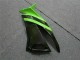 Kawasaki ZX6R 09-12 Motorrad Verkleidungen - Schwarz Grün 3M Touch4