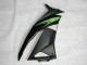 Kawasaki ZX6R 09-12 Motorrad Verkleidungen - Schwarz Grün 636 Kawasaki ZX6R 09-12 Motorrad Verkleidungen - Schwarz Grün 636