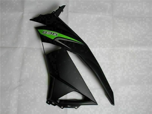 Kawasaki ZX6R 09-12 Motorrad Verkleidungen - Schwarz Grün 636 Kawasaki ZX6R 09-12 Motorrad Verkleidungen - Schwarz Grün 636