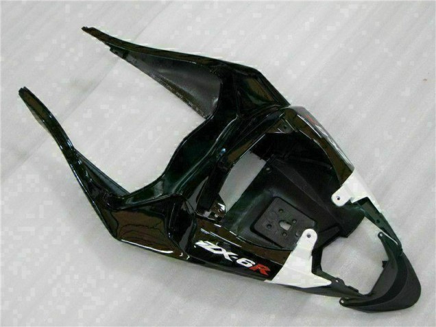 Kawasaki ZX6R 09-12 Motorrad Verkleidungen - Schwarz Weiß 3M Touch4 Kawasaki ZX6R 09-12 Motorrad Verkleidungen - Schwarz Weiß 3M Touch4