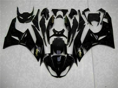 Kawasaki ZX6R 09-12 Motorrad Verkleidungen - Schwarzgold Ninja