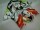 Kawasaki ZX6R 09-12 Motorrad Verkleidungen - Weiß Rot H. Energy