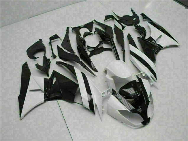 Kawasaki ZX6R 09-12 Motorrad Verkleidungen - Weiß Schwarz Kawasaki ZX6R 09-12 Motorrad Verkleidungen - Weiß Schwarz