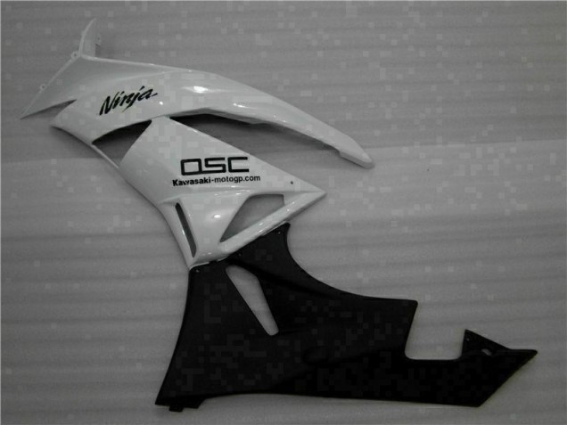 Kawasaki ZX6R 09-12 Motorrad Verkleidungen - Weiß Schwarz Ninja Kawasaki ZX6R 09-12 Motorrad Verkleidungen - Weiß Schwarz Ninja