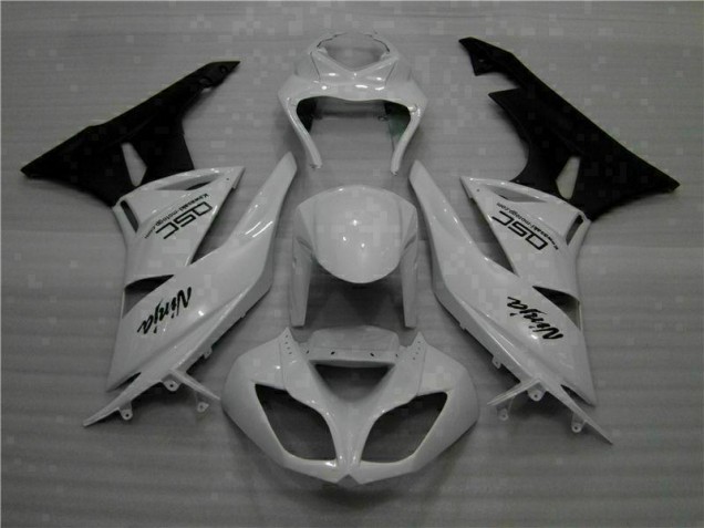 Kawasaki ZX6R 09-12 Motorrad Verkleidungen - Weiß Schwarz Ninja Kawasaki ZX6R 09-12 Motorrad Verkleidungen - Weiß Schwarz Ninja