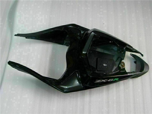 Kawasaki ZX6R 09-12 Motorrad Vollverkleidung - Schwarz Grün Kawasaki ZX6R 09-12 Motorrad Vollverkleidung - Schwarz Grün