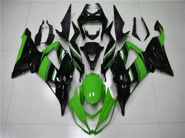 Kawasaki ZX6R 13-18 Motorrad Verkleidung - Grün Schwarz