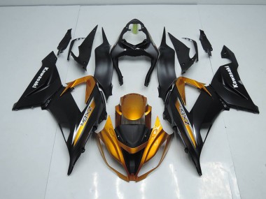 Kawasaki ZX6R 13-18 Motorrad Verkleidung - Schwarz Gold