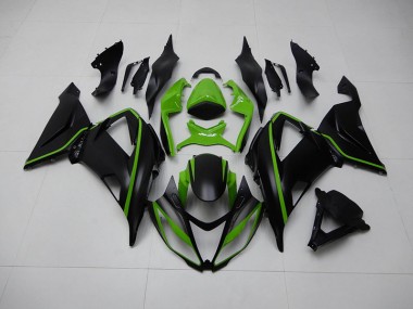 Kawasaki ZX6R 13-18 Motorrad Verkleidung - Schwarz Grün