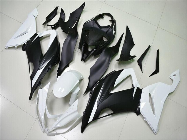 Kawasaki ZX6R 13-18 Motorrad Verkleidung - Weiß Schwarz Kawasaki ZX6R 13-18 Motorrad Verkleidung - Weiß Schwarz