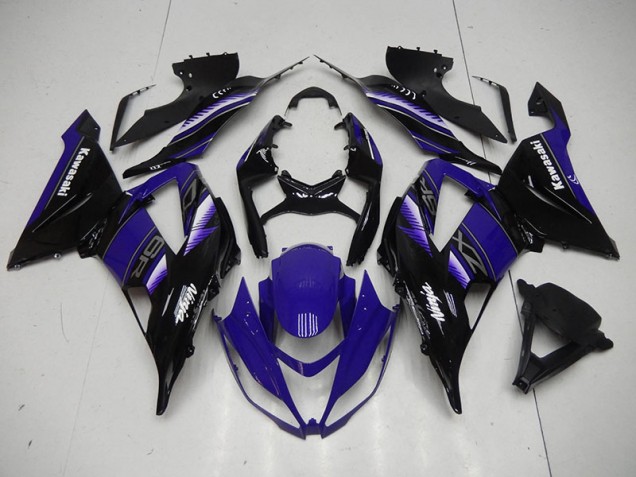 Kawasaki ZX6R 13-18 Motorrad Verkleidungen - Schwarz Blau Kawasaki ZX6R 13-18 Motorrad Verkleidungen - Schwarz Blau