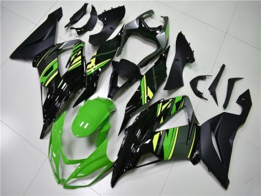 Kawasaki ZX6R 13-18 Motorrad Vollverkleidung - Grün Schwarz