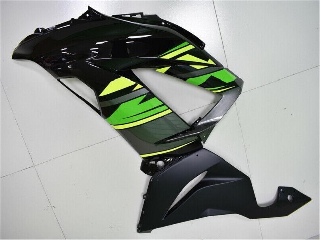 Kawasaki ZX6R 13-18 Motorrad Vollverkleidung - Grün Schwarz Kawasaki ZX6R 13-18 Motorrad Vollverkleidung - Grün Schwarz