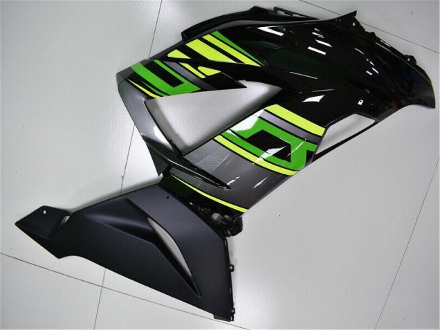 Kawasaki ZX6R 13-18 Motorrad Vollverkleidung - Grün Schwarz Kawasaki ZX6R 13-18 Motorrad Vollverkleidung - Grün Schwarz
