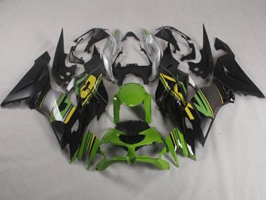 Kawasaki ZX6R 19-23 Motorrad Verkleidungen - Schwarz Grün