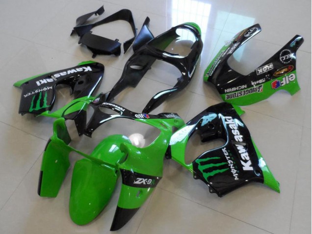 Kawasaki ZX9R 00-01 Motorrad Verkleidungen - Grünes Monster Kawasaki ZX9R 00-01 Motorrad Verkleidungen - Grünes Monster