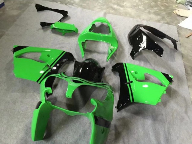 Kawasaki ZX9R 02-03 Motorrad Verkleidungen - Grün Glänzend Schwarz Kawasaki ZX9R 02-03 Motorrad Verkleidungen - Grün Glänzend Schwarz