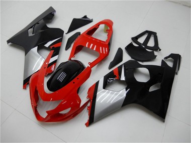 Großhandel Suzuki GSXR 600/750 Motorrad Verkleidung 2004-2005 - Rot Silber Schwarz