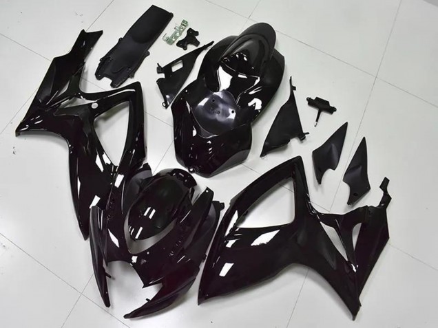 Großhandel Suzuki GSXR 600/750 Motorrad Verkleidung 2006-2007 - Glanzendes Schwarz