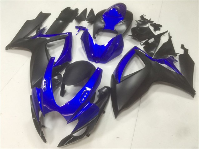 Großhandel Suzuki GSXR 600/750 Motorrad Verkleidung 2006-2007 - Blau Matt Schwarz
