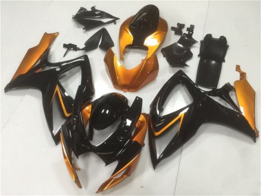 Großhandel Suzuki GSXR 600/750 Motorrad Verkleidung 2006-2007 - Orange Glanzendes Schwarz