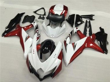Großhandel Suzuki GSXR 600/750 Motorrad Verkleidung 2008-2010 - Weiss Rot Glanzendes Schwarz