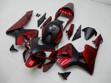 Großhandel Honda CBR600RR Motorrad Verkleidung 2003-2004 - Rot Matt Schwarz Streifen