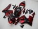 Großhandel Honda CBR600RR Motorrad Verkleidung 2003-2004 - Rot Matt Schwarz Streifen