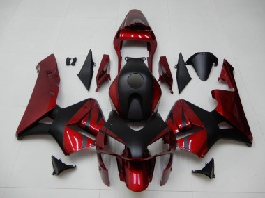 Großhandel Honda CBR600RR Motorrad Verkleidung 2003-2004 - Rot Matt Schwarz Streifen