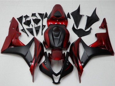 Großhandel Honda CBR600RR Motorrad Verkleidung Kit 2007-2008 - Rot Matt Schwarz