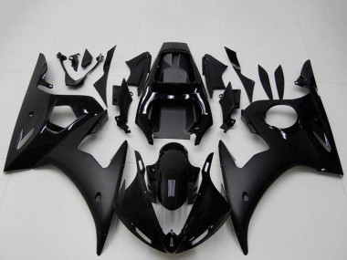 Großhandel Yamaha YZF R6 Motorrad Verkleidung 2003-2004 - Glanzendes Schwarz Matt Schwarz